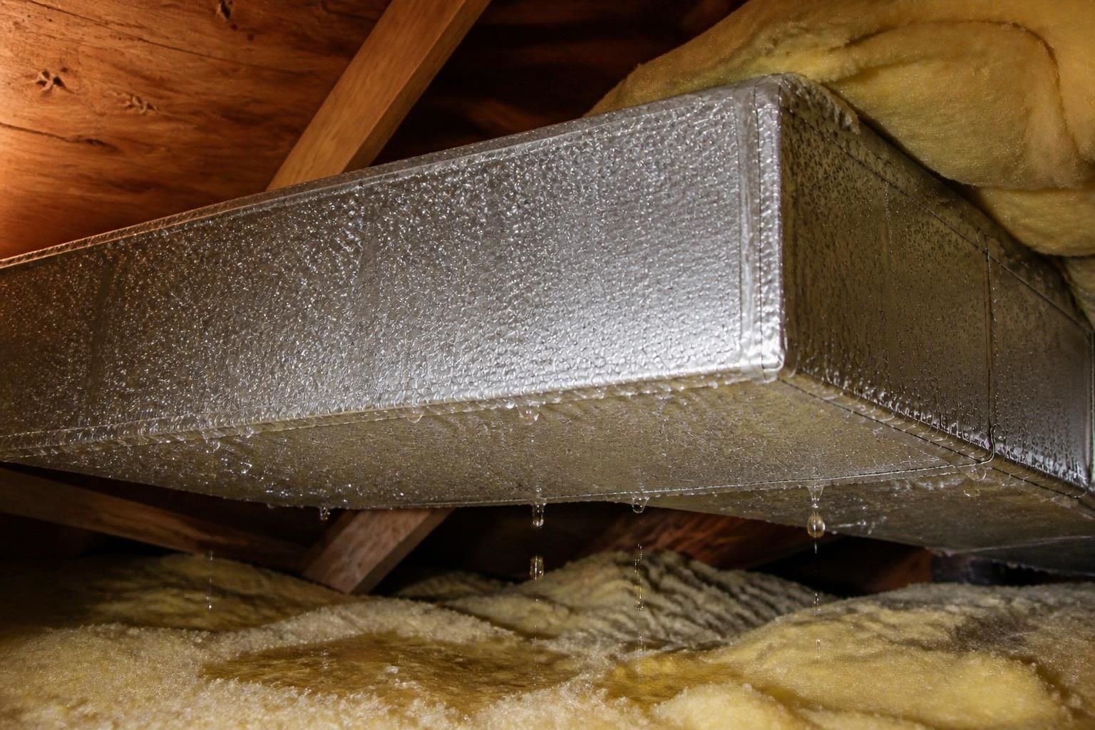 Domestic Hot Water Recirc Duct sweating
